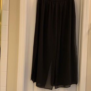 Black evening wide leg pants size 26P